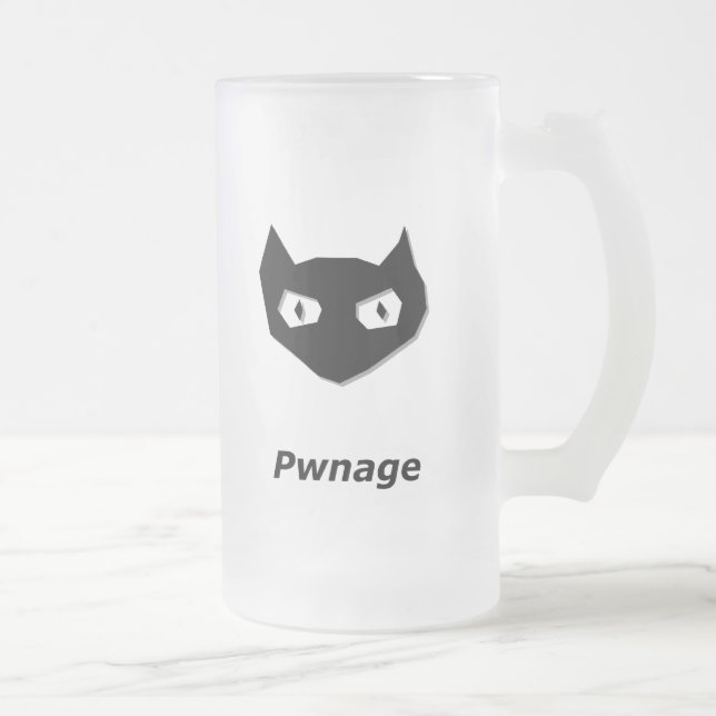 Caneca De Cerveja Vidro Jateado Cat Boo Pwange (Direita)