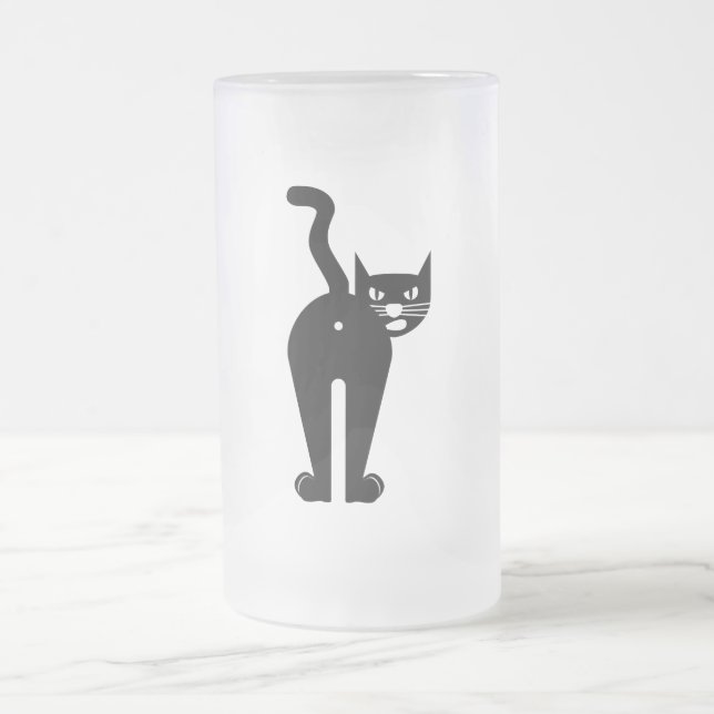Caneca De Cerveja Vidro Jateado Cattitude  (Centro)