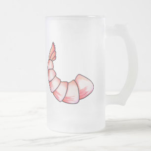 Caneca De Cerveja Vidro Jateado Cauda do camarão