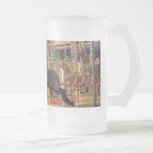 Caneca De Cerveja Vidro Jateado Cavalo negro