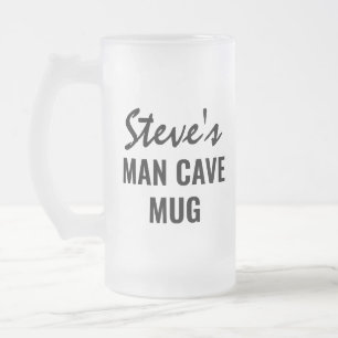 Caneca De Cerveja Vidro Jateado Caverna de Homem de Nome Personalizado