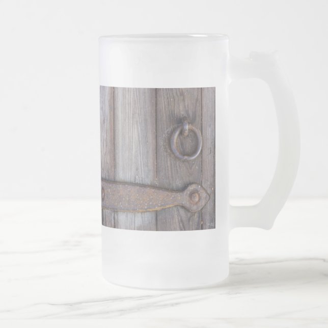 Caneca De Cerveja Vidro Jateado Cellar Door Handle Frosted Glass Beer Mug (Direita)