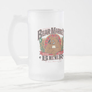 Caneca De Cerveja Vidro Jateado Cerveja Do Mercado Do Urso