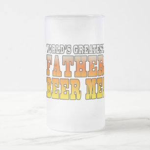 Caneca De Cerveja Vidro Jateado Cerveja do pai dos mundos engraçados dos pais dos