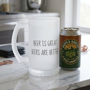 Caneca De Cerveja Vidro Jateado Cerveja é Ótimo Cervejas são Melhores Engraçado