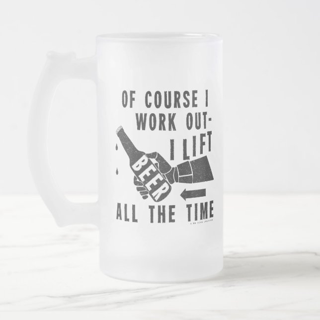 Caneca De Cerveja Vidro Jateado Cerveja Engraçada Desperta Humor em Preto (Esquerda)