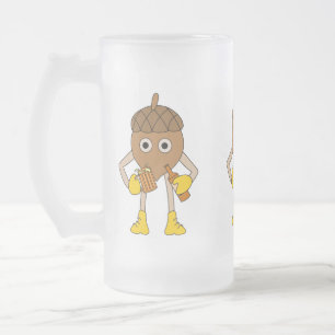 Caneca De Cerveja Vidro Jateado Cerveja Nut