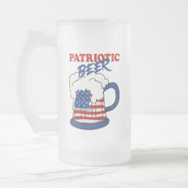 Caneca De Cerveja Vidro Jateado Cerveja Patriótica