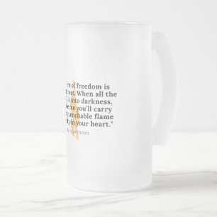 Caneca De Cerveja Vidro Jateado Chama Insuenchível - Tampão De Vidro Do Fosco