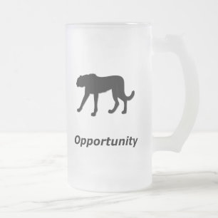 Caneca De Cerveja Vidro Jateado Cheetah Opportunity