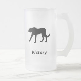 Caneca De Cerveja Vidro Jateado Cheetah Victory
