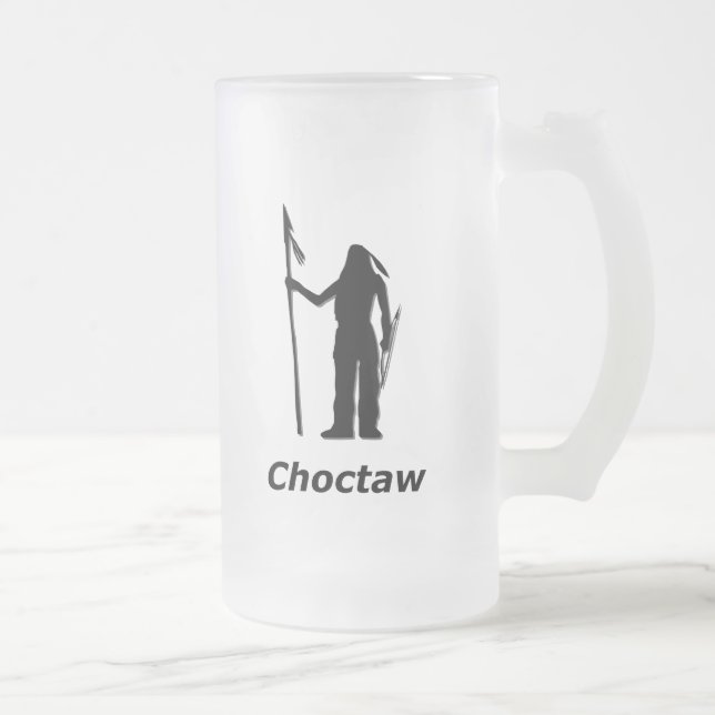 Caneca De Cerveja Vidro Jateado Choctaw indiano (Direita)