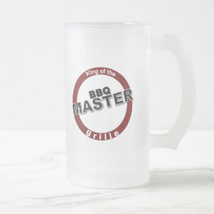 Caneca De Cerveja Vidro Jateado CHURRASCO Rei Mestre do Grille