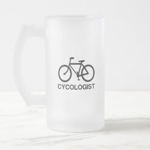 CANECA DE CERVEJA VIDRO JATEADO CICOLOGISTA BIKE