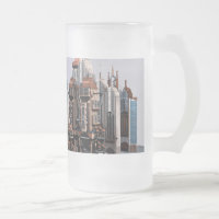 Cidade de Fantasia Futurista Arte de Horizonte de 