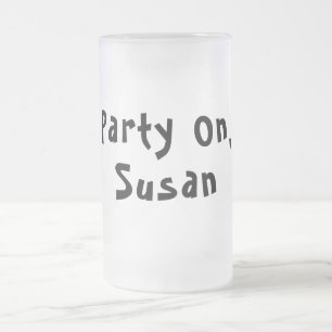 Caneca De Cerveja Vidro Jateado Citação de Nome Personalizado para Festa