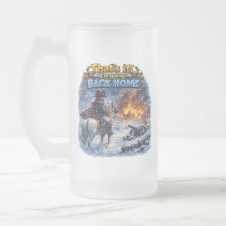 Caneca De Cerveja Vidro Jateado Citação Questionável da Campanha Russa de Napoleão