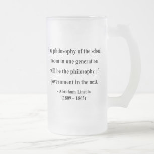 Caneca De Cerveja Vidro Jateado Citações 11a de Abraham Lincoln
