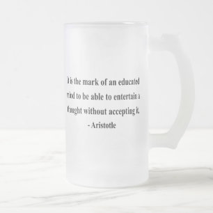 Caneca De Cerveja Vidro Jateado Citações 1a de Aristotle
