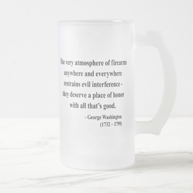 Caneca De Cerveja Vidro Jateado Citações 7a de George Washington (Direita)