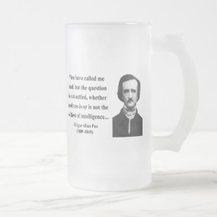 Caneca De Cerveja Vidro Jateado Citações 9b do ponto de entrada de Edgar Allen