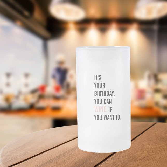 Caneca De Cerveja Vidro Jateado Citações de aniversário engraçadas | Feliz Anivers (Criador carregado)
