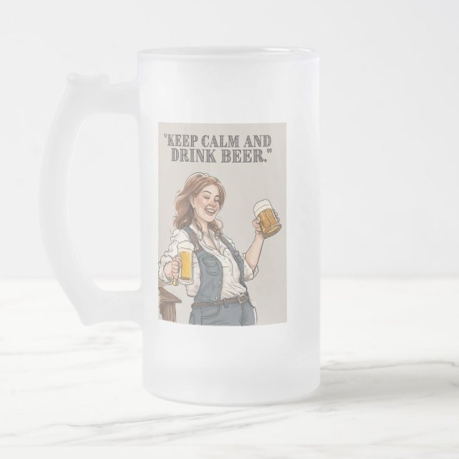 Caneca De Cerveja Vidro Jateado citações de cerveja (Esquerda)