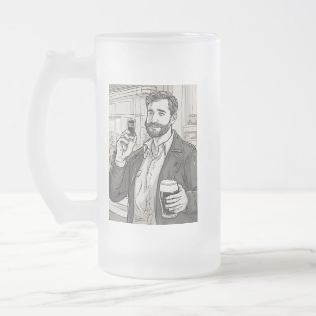 Caneca De Cerveja Vidro Jateado citações de cerveja (Esquerda)