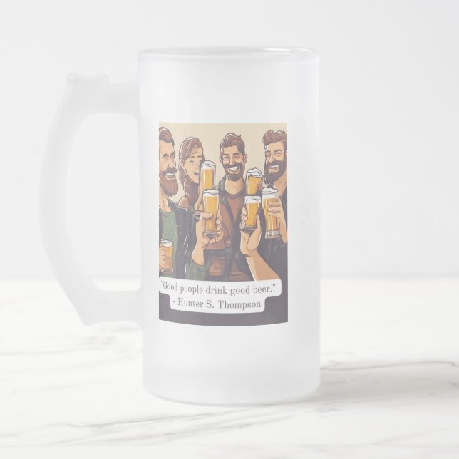 Caneca De Cerveja Vidro Jateado citações de cerveja (Esquerda)