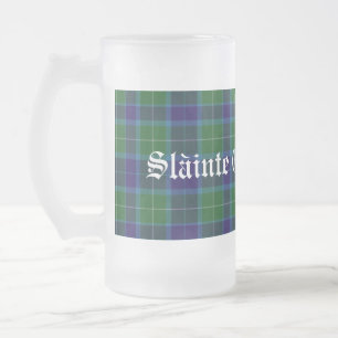 Caneca De Cerveja Vidro Jateado Clã Clã Wallace Xadrez Tartan