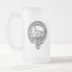 Caneca De Cerveja Vidro Jateado Clan Bruce Crest