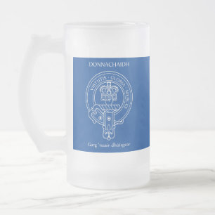 Caneca De Cerveja Vidro Jateado Clan Donnachaidh (Robertson) Crest & War Cry