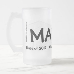 Caneca De Cerveja Vidro Jateado Classe de Mug de Graduação 2017