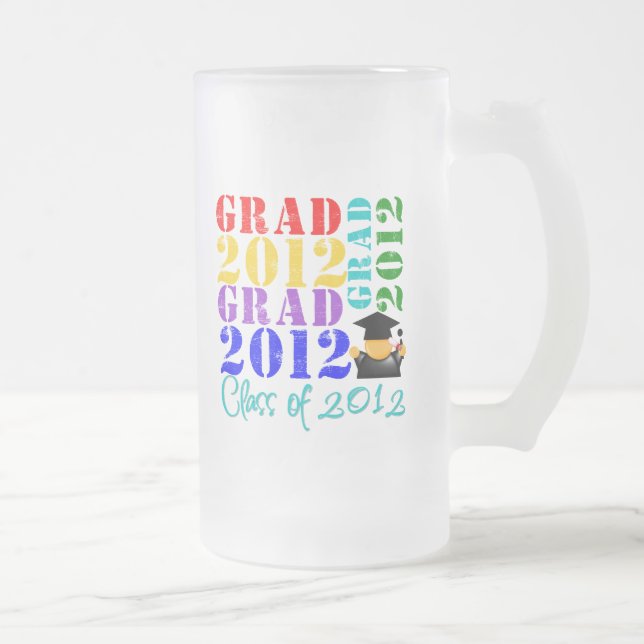 Caneca De Cerveja Vidro Jateado Classe do formando de 2012 (Direita)