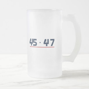 Caneca De Cerveja Vidro Jateado Clássicos 45 47 Navy Vermelho Duas Faces
