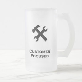 Caneca De Cerveja Vidro Jateado Cliente Wrench do Hammer - Preto