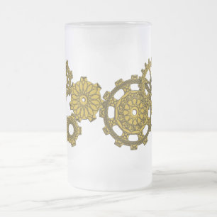 Caneca De Cerveja Vidro Jateado Clocos Tecidos