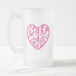 Caneca De Cerveja Vidro Jateado Clube de Amor Próprio