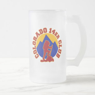 Caneca De Cerveja Vidro Jateado Clube de Colorado 14er
