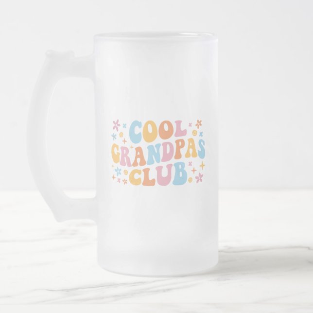 Caneca De Cerveja Vidro Jateado Clube dos Avôs Incríveis III (Esquerda)