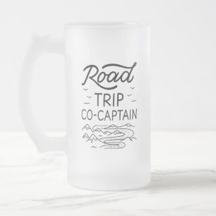 Caneca De Cerveja Vidro Jateado Co-capitão de Viagem I - Navegador de RV Amor ao C