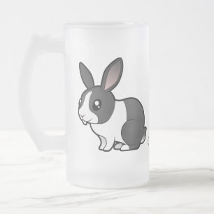 Caneca De Cerveja Vidro Jateado Coelho de desenho animado (orelha para cima cabelo