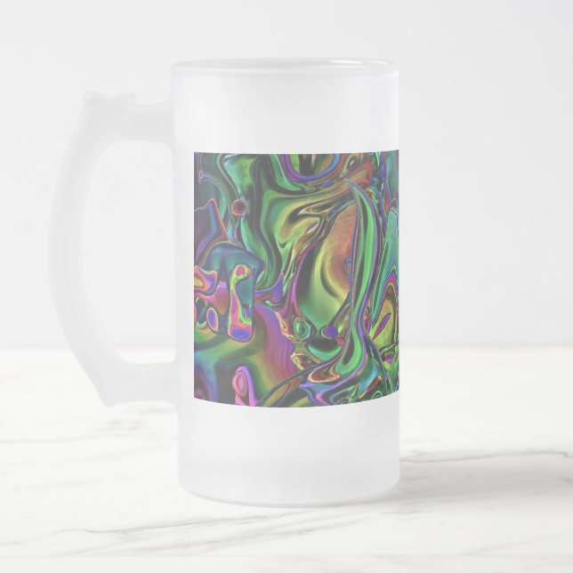 Caneca De Cerveja Vidro Jateado Coffee Mug (Esquerda)