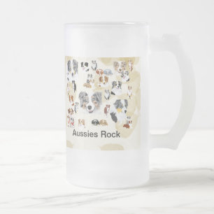 Caneca De Cerveja Vidro Jateado Colagem australiana