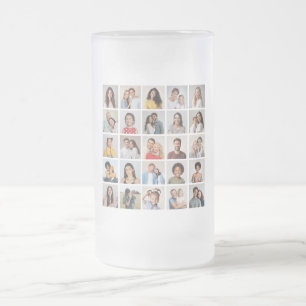 Caneca De Cerveja Vidro Jateado Colagem de Fotos 25 A Cor De Fundo Pode Ser Alte