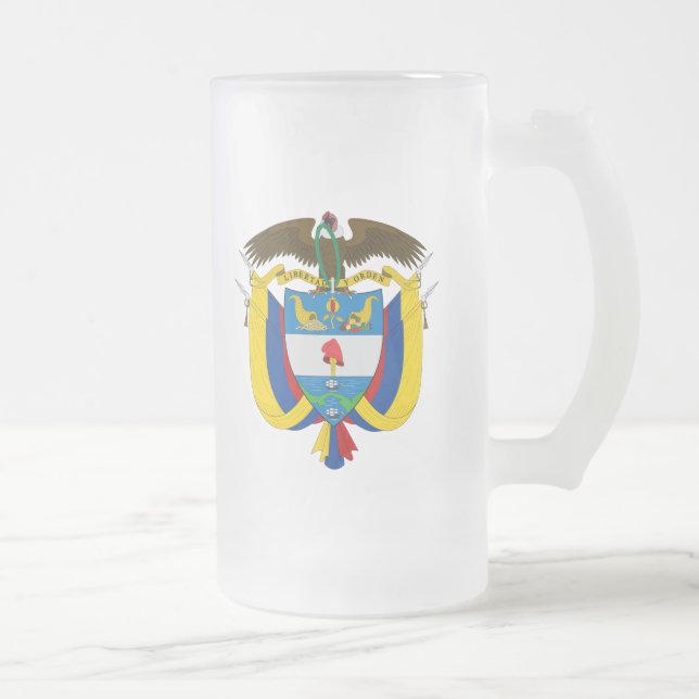 Caneca De Cerveja Vidro Jateado colombia emblem (Direita)