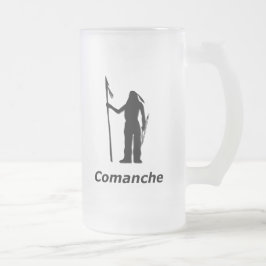 Caneca De Cerveja Vidro Jateado Comanche indiano