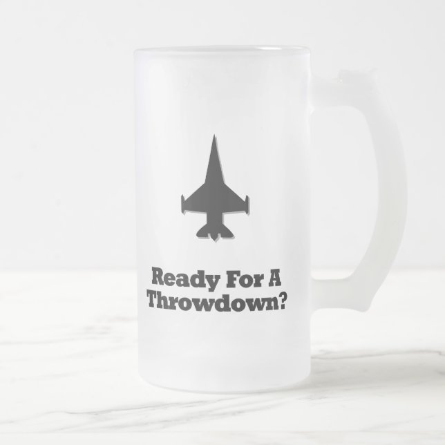 Caneca De Cerveja Vidro Jateado Combater O Jato Pronto Para Um Thdown (Direita)