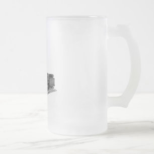 Caneca De Cerveja Vidro Jateado Comboio do Pensamento