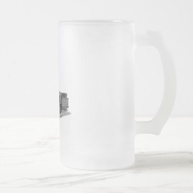 Caneca De Cerveja Vidro Jateado Comboio do Pensamento (Direita)